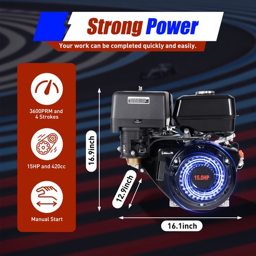 Stroke 420cc 15hp ohv - 4-stroke,